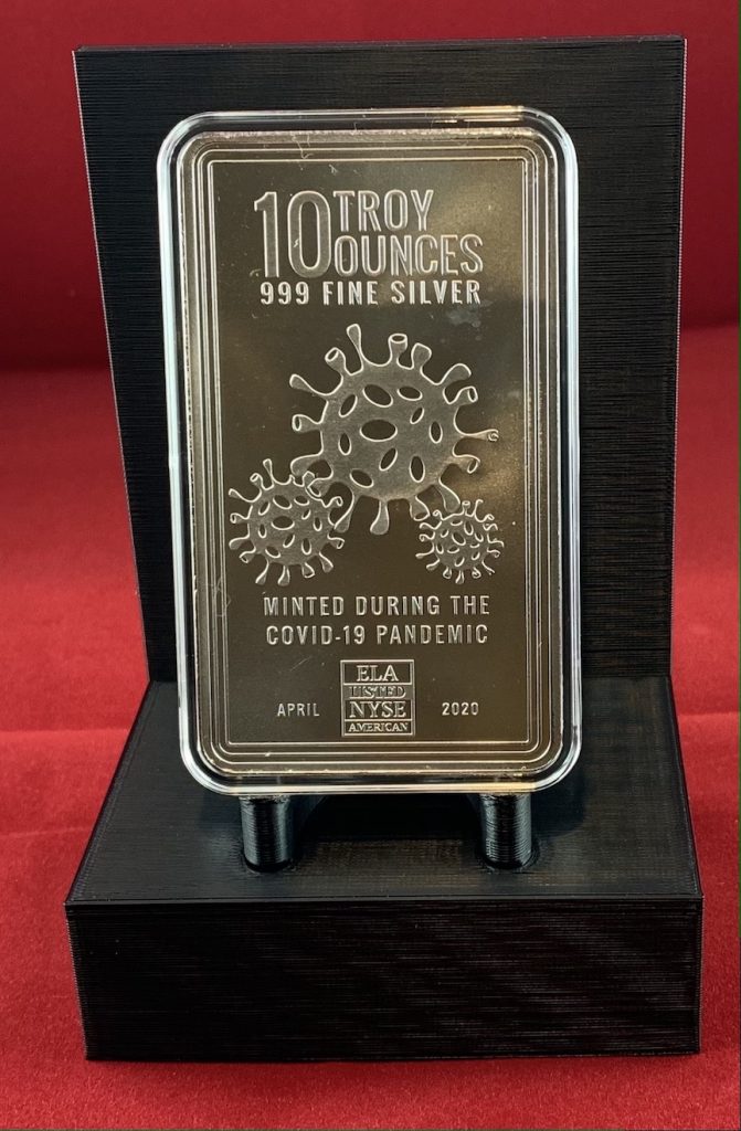 10 oz Silver Bar Raised Display Stand getSurreal